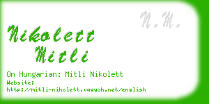 nikolett mitli business card